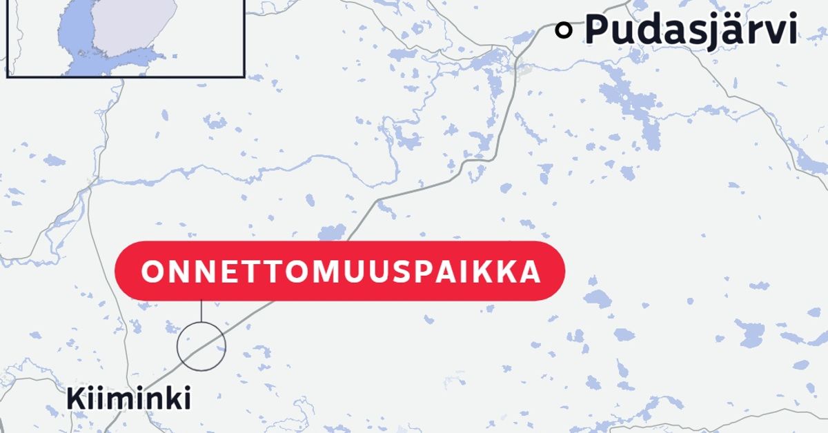 Auto suistui tieltä ja katkoi puita – kuljettaja kuoli Kuusamontiellä
