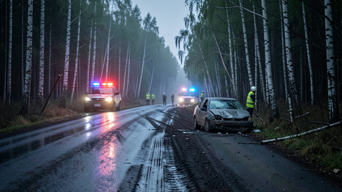 Auto suistui tieltä Kuusamossa – yksi kuollut – kuvituskuva