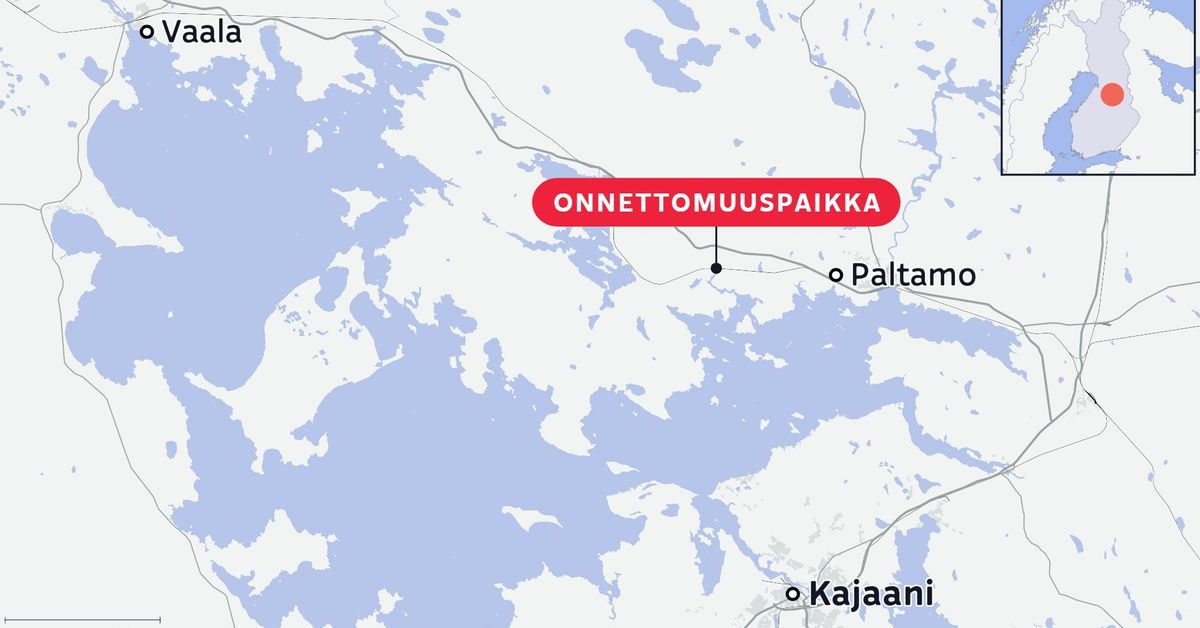 Juna ja henkilöauto törmäsivät tasoristeyksessä Paltamossa – junaliikenne on pysähtynyt