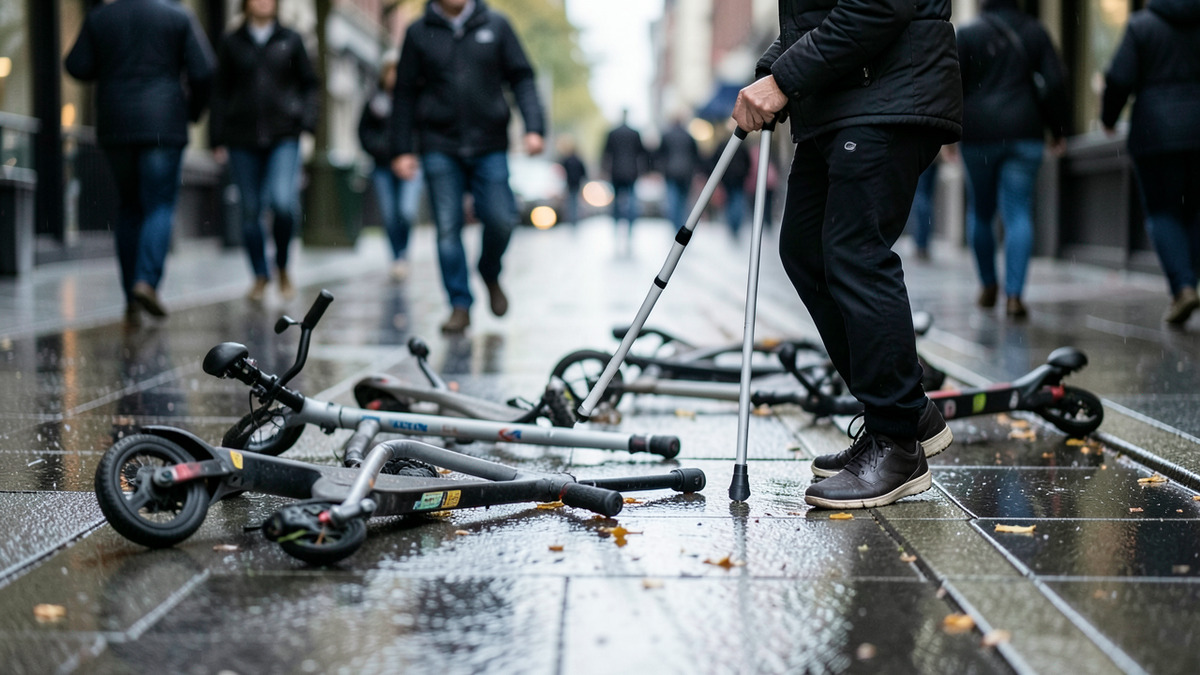 Lojuvat skuutit ovat jatkuva vaaranpaikka näkövammaisille – "Voi ruveta pelkäämään jopa ulos lähtemistä" – kuvituskuva